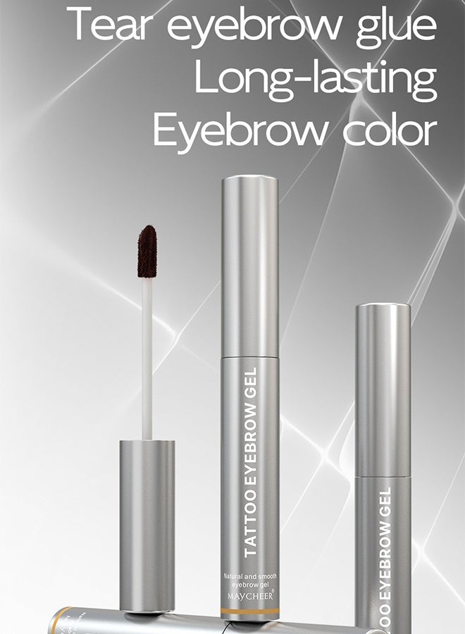 مايتشير جل تحديد الحواجب بالتاتو، صبغة تقشر لفترة طويلة وسهلة الاستخدام، صبغة تقشر تدوم 3 أيام، جل تحديد الحواجب بالتاتو مقاوم للماء وللتلطخ، صبغة تقشر #03 بني داكن مخملي - Image 5